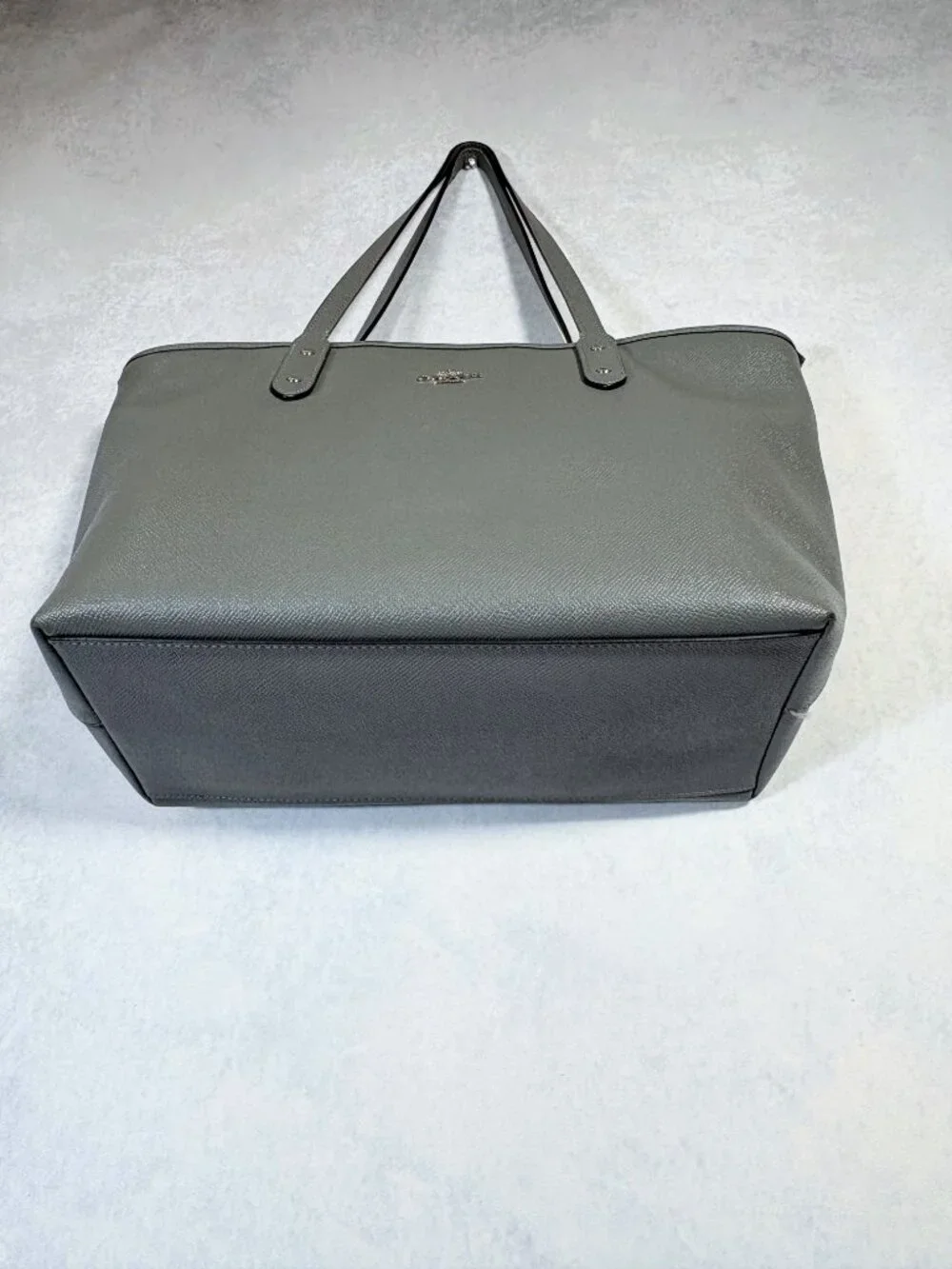 Coach City Zip Clasic Tote Gray Leather Shoulder bag